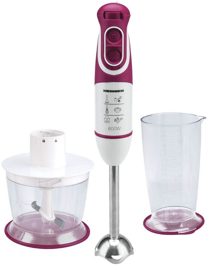 Blender Submersibil Heinner HB600BG Roz / 2 viteze / 700 ml photo 1 Blender Submersibil Heinner HB600BG Roz / 2 viteze / 700 ml photo 1