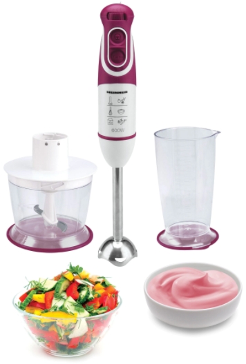 Blender Submersibil Heinner HB600BG Roz / 2 viteze / 700 ml photo 4