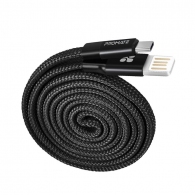 Cablu USB-A - USB Type-C Promate Coiline-C Black thumbnav 1