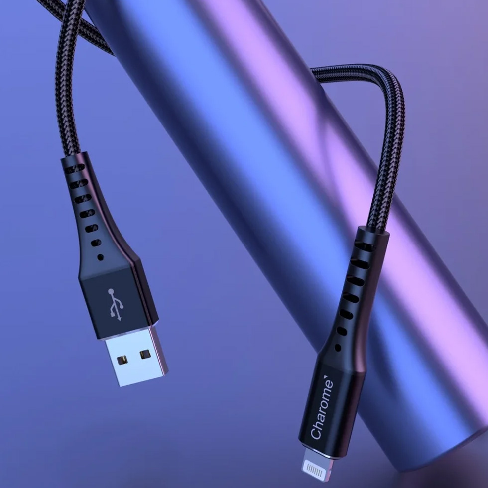 Cablu USB-A - Lightning Charome CHCAUTOLIC2203BK 1 /1m /Negru photo 4
