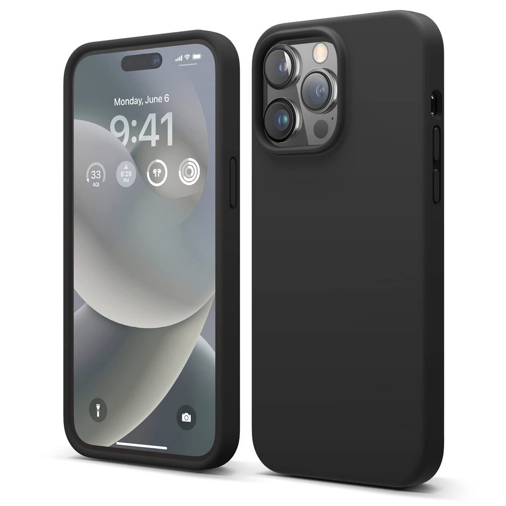 Husa Helmet Liquid Silicone iPhone 14 Pro photo Husa Helmet Liquid Silicone iPhone 14 Pro photo