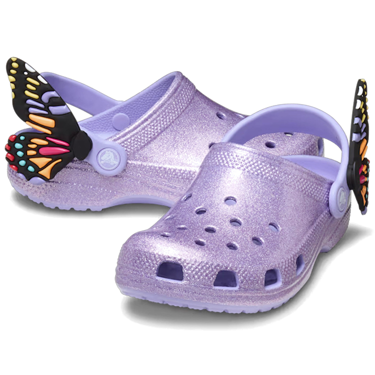 Slapi Crocs Classic IAM Butterfly Clog T pt Femei / 19-20 / Violet photo 4