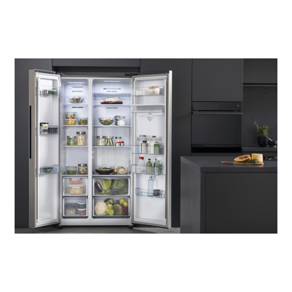Frigider Side-by-Side Hisense RS711N4WCE / 547 l / 178.6 cm / E / Gri photo 8
