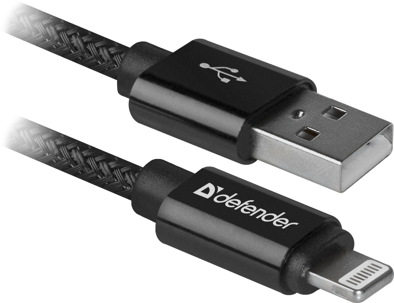 Кабель USB-A - Lightning Defender ACH01-03T 1 /1м /Черный photo 1