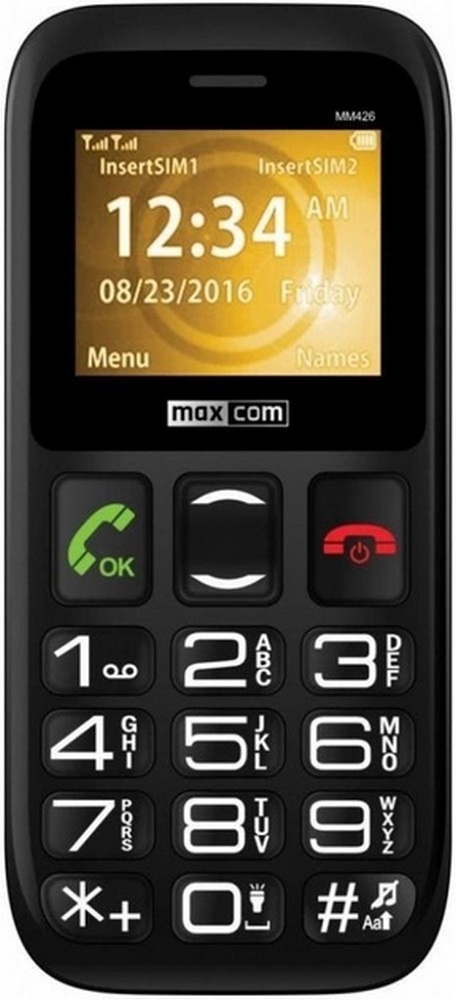 Telefon mobil clasic Maxcom MM426 Dual-SIM Negru photo 1