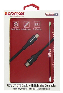 Cablu USB Type-C - Lightning Promate UniLink-LTC 1.2 /1.2m /Negru photo 2