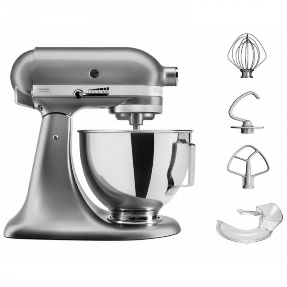 Mixer Stationar KitchenAid 5KSM95PSECU / 10 viteze / Argintiu photo 6