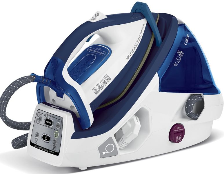 Generator de aburi Tefal GV8960E0, 2400 W, 1800 ml, Alb-albastru photo Generator de aburi Tefal GV8960E0, 2400 W, 1800 ml, Alb-albastru photo