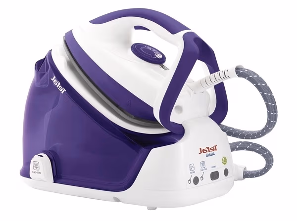Утюг с парогенератором Tefal GV6350E1, 2200 Вт, 180 г/мин и более г/мин, 1200 мл, Белый/Фиолетовый 