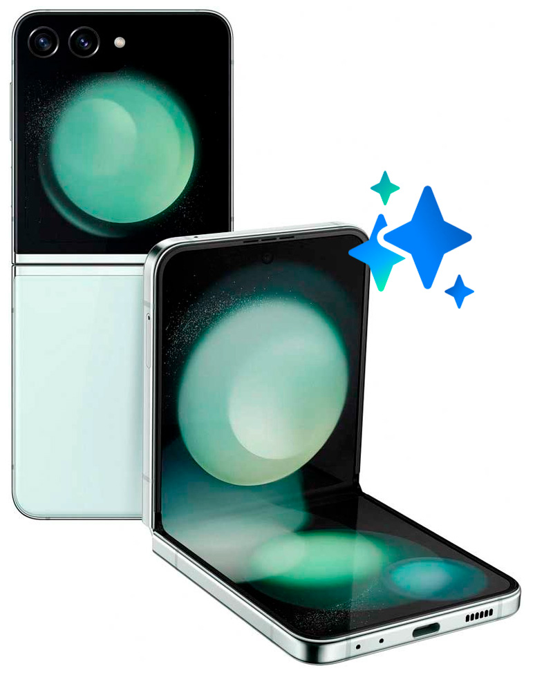 Смартфон Samsung Galaxy Flip5 / 6.7'' / 8 ГБ / 256 ГБ / Зеленый photo 1 Смартфон Samsung Galaxy Flip5 / 6.7'' / 8 ГБ / 256 ГБ / Зеленый photo 1