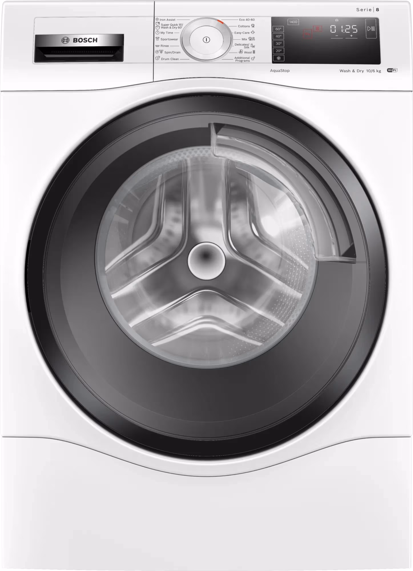 Masina de spalat cu uscator Bosch WDU8H543EU, 10 kg, 1400 rot/min, A, Alb