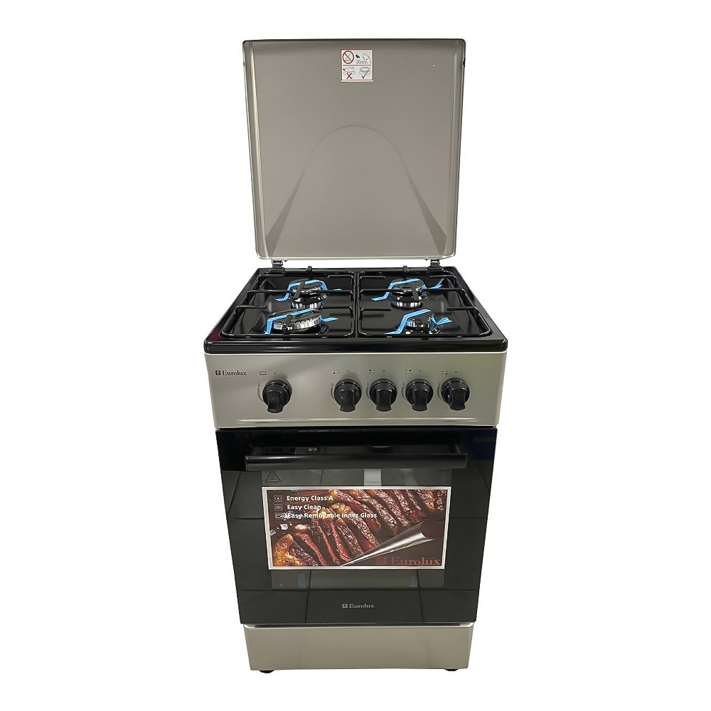 Газовая плита Eurolux TG5540GB / 4 конфорок / 50 см / Нержавеющая сталь photo 1 Газовая плита Eurolux TG5540GB / 4 конфорок / 50 см / Нержавеющая сталь photo 1