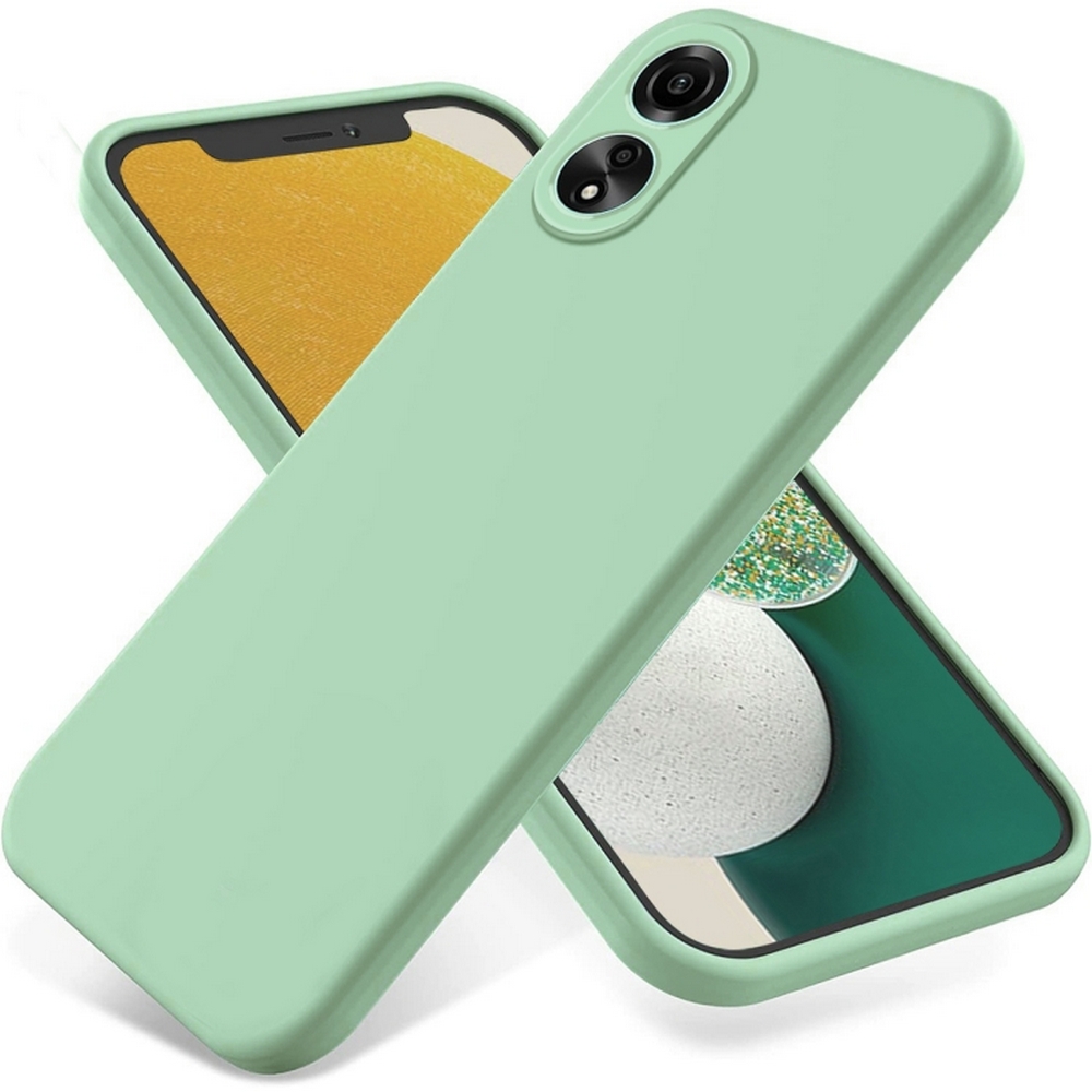 Husa Pentru smartphone Helmet Liquid Silicone Oppo A78 4G Verde photo 1