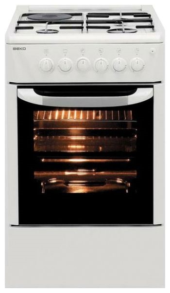 Plită combinată Beko CSS53010GW / 4 arzatoare / Emailat photo 3