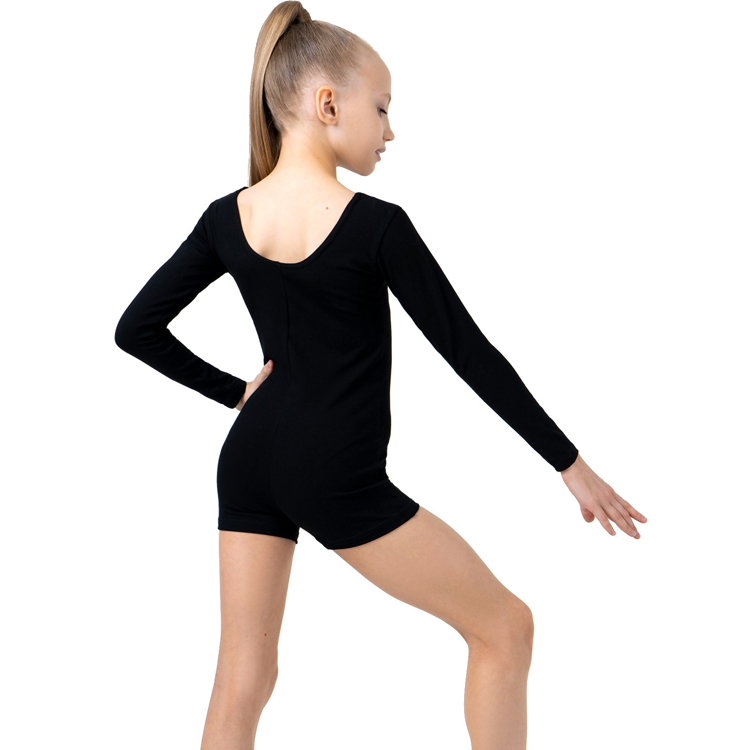 Costum p/u gimnastica cu sorti maneca lunga Grace Dance Gymnastic leotard long sleeve with shorts photo 2