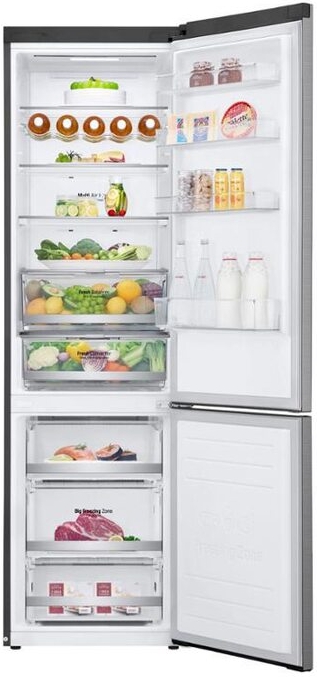 Холодильник двухдверный LG GBB72PZDMN / 384 л / 203 см / E / Серый photo 2