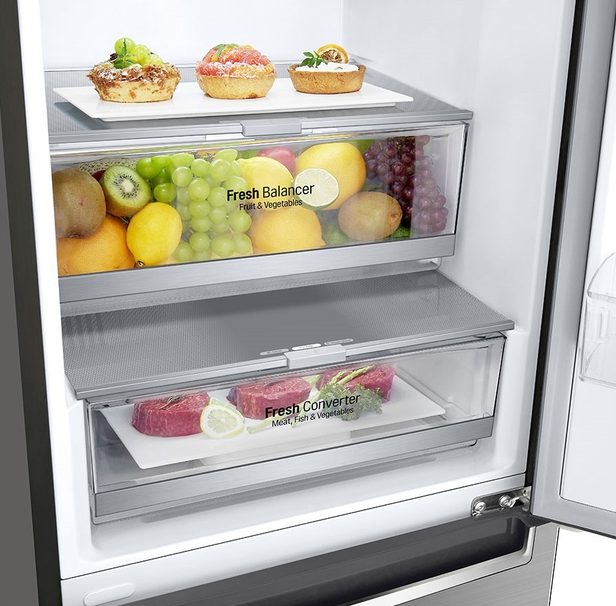 Frigider cu doua usi LG GBB72PZEMN / 384 l / 203 cm / E / Gri photo 6