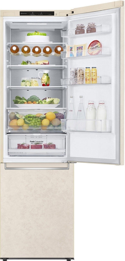 Frigider cu doua usi LG GWB509SENM / 384 l / 203 cm / F / Bej photo 6