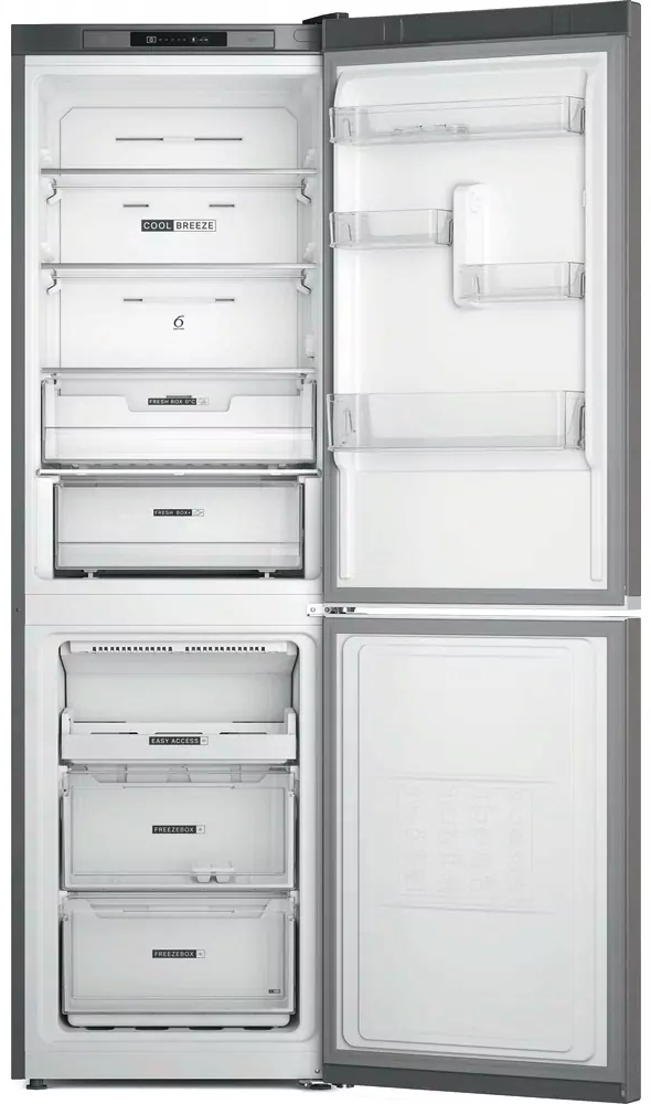 Frigider cu doua usi Whirlpool W7X82IOX / 335 l / 191.2 cm / F / Gri photo 3