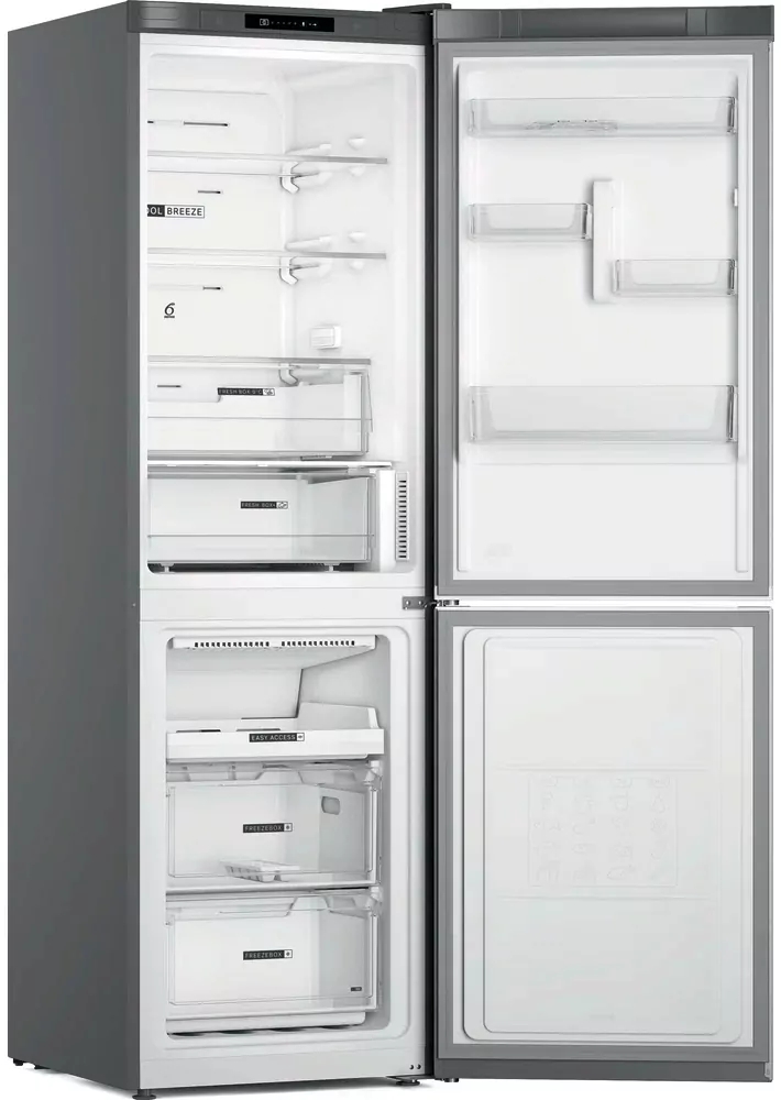 Frigider cu doua usi Whirlpool W7X82IOX / 335 l / 191.2 cm / F / Gri photo 7