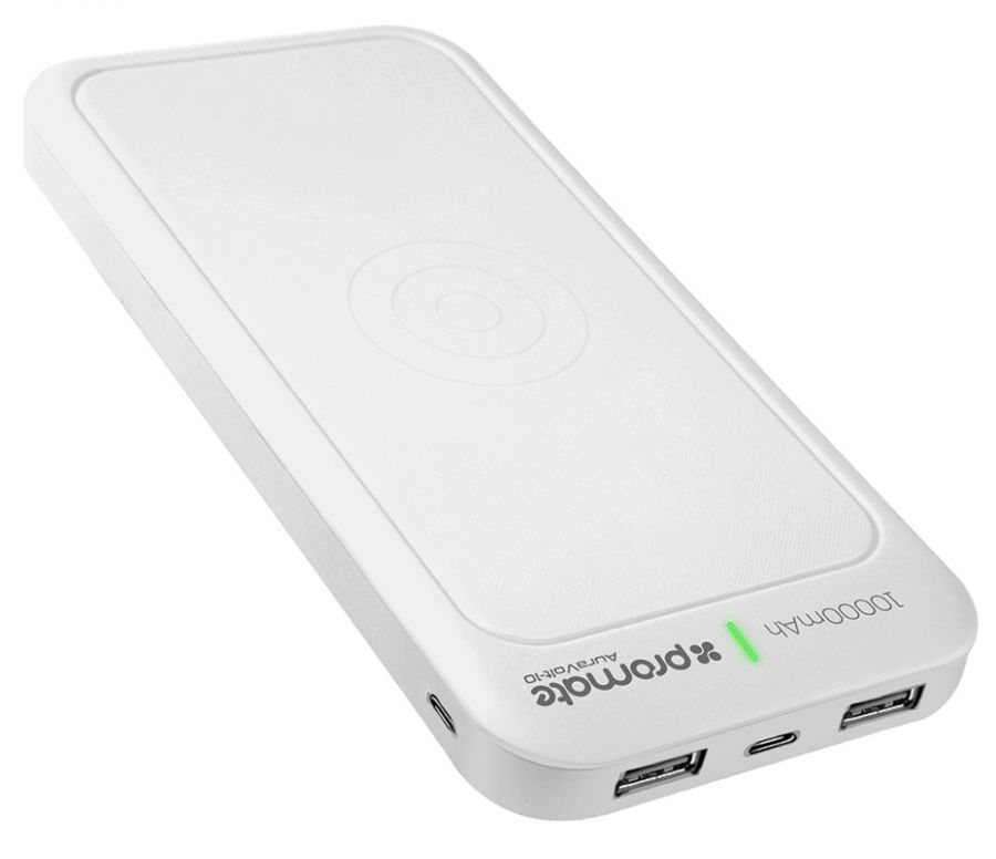 Acumulator extern Promate 10 AuraVolt-10 White photo 1 Acumulator extern Promate 10 AuraVolt-10 White photo 1