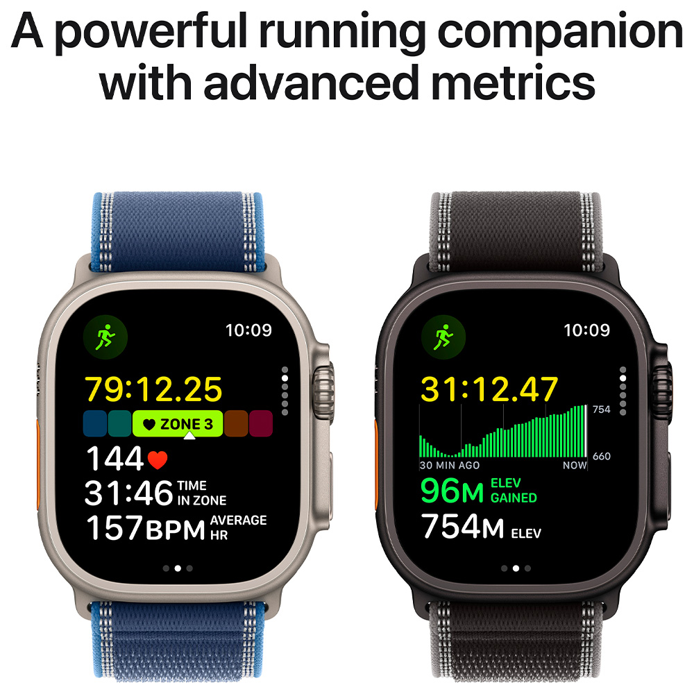Ceas inteligent Apple Watch Ultra 3 GPS + Cellular 49mm Natural Titanium Case with Light Blue Alpine Loop - Small photo 4