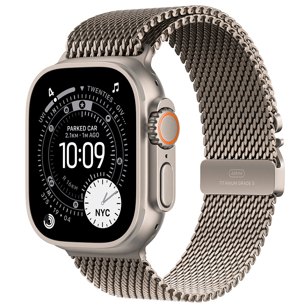 Смарт часы Apple Watch Ultra 3 GPS + Cellular 49mm Natural Titanium Case with Light Blue Alpine Loop - Small photo 1