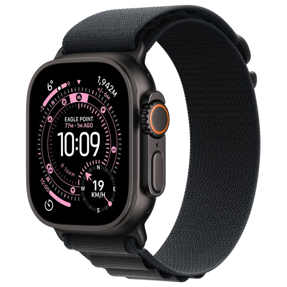 Ceas inteligent Apple Watch Ultra 3 GPS + Cellular 49mm Black Titanium Case with Black Alpine Loop - Small photo 2