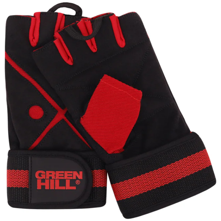 Перчатки для фитнеса  Green Hill Weight lifting gloves/WLG-6563/Черный/Красный photo 1