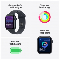 Смарт часы Apple Watch SE 3 GPS 44mm Midnight Aluminium Case with Midnight Sport Band - S/M thumbnav 3
