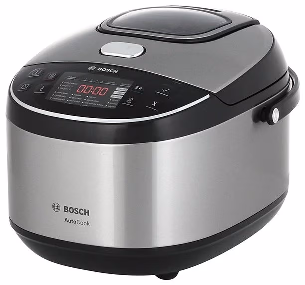 Мультиварка Bosch MUC48B68RU, 1200 Вт, 48 программ, Черный с нержавеющей сталью