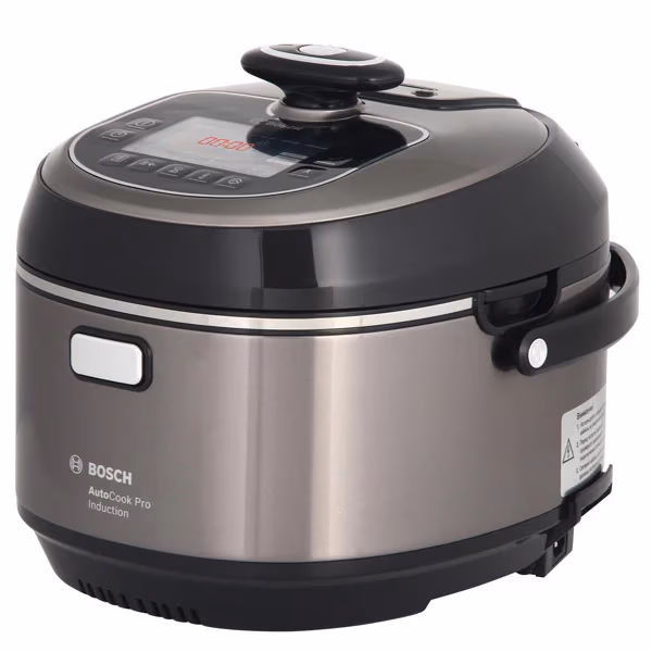 Мультиварка- скороварка Bosch MUC88B68RU, 1200 Вт, 50 программ, Серебристый с чёрным
