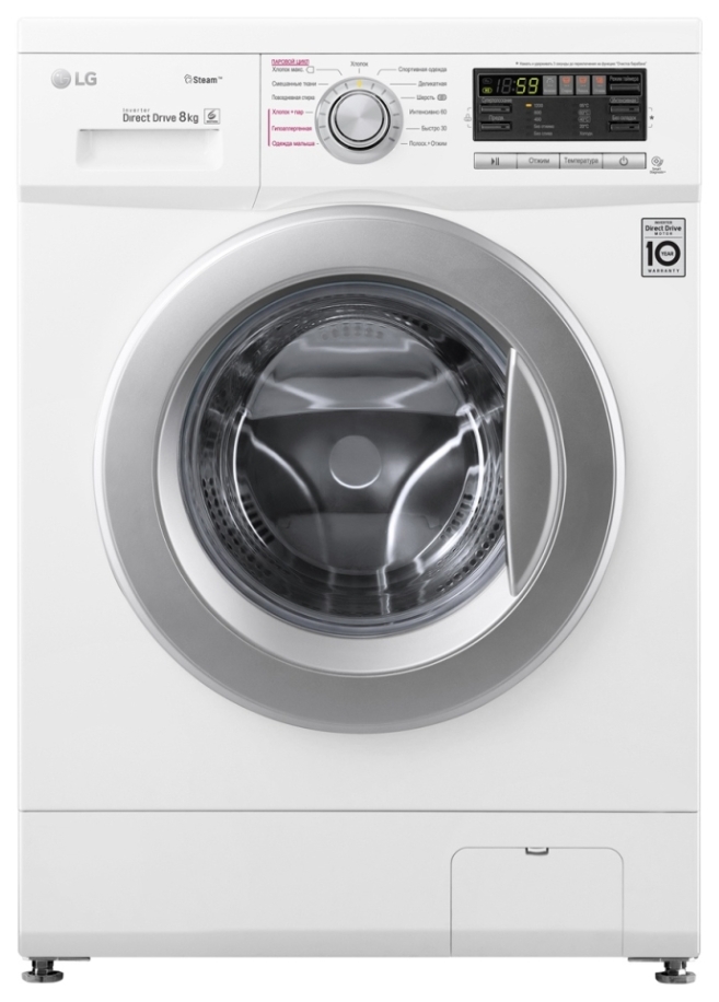 Стиральная машина LG F1296TDS1 8 кг / 1200 об/мин / A / Белый photo 1