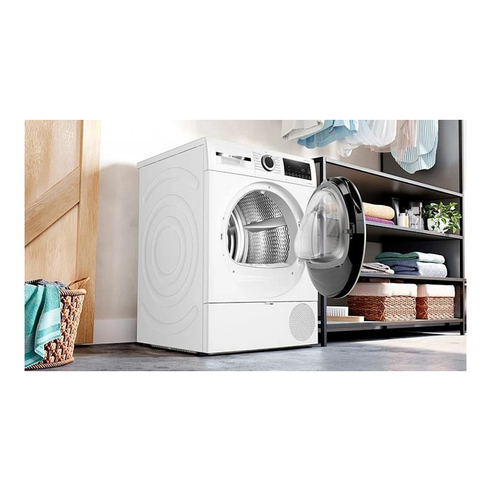Masina de uscat rufe Bosch WQG14210UA / 9 kg / D / Alb photo 8