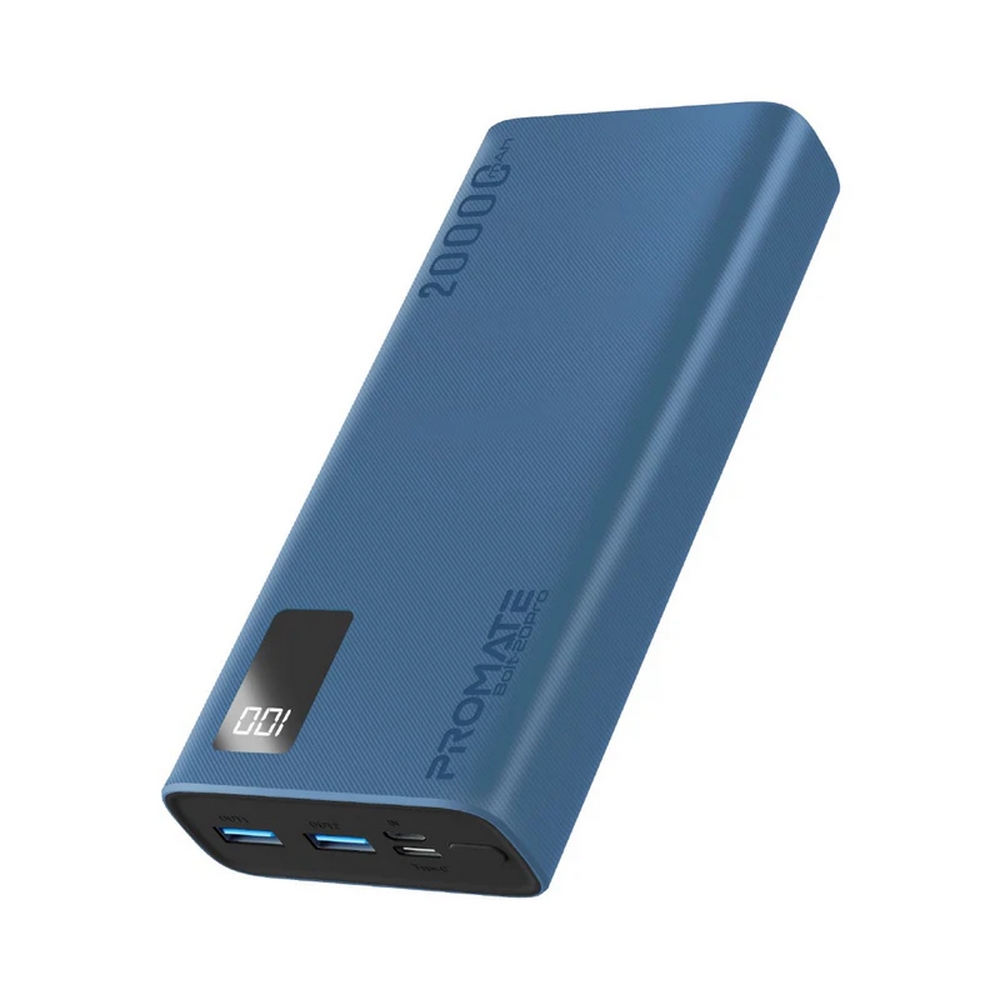 Acumulator extern Promate Bolt-20Pro Blue photo Acumulator extern Promate Bolt-20Pro Blue photo