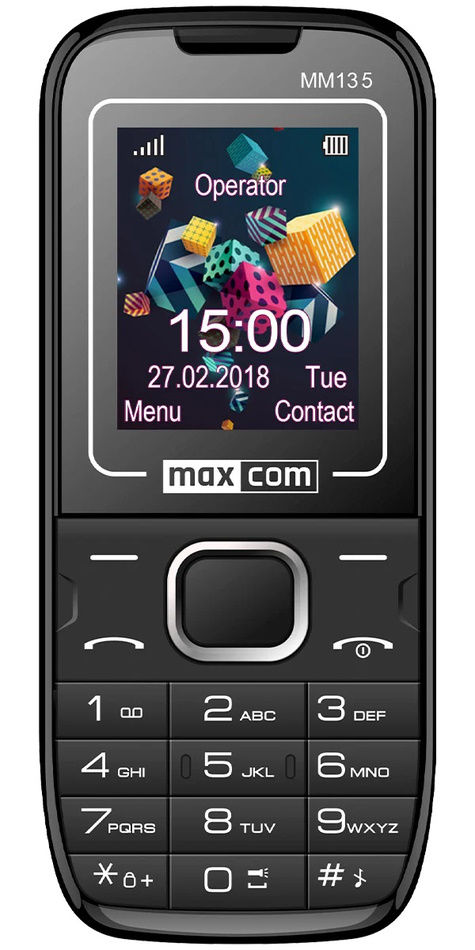 Telefon mobil clasic Maxcom MM135 Dual-SIM Negru-albastru photo 1 Telefon mobil clasic Maxcom MM135 Dual-SIM Negru-albastru photo 1