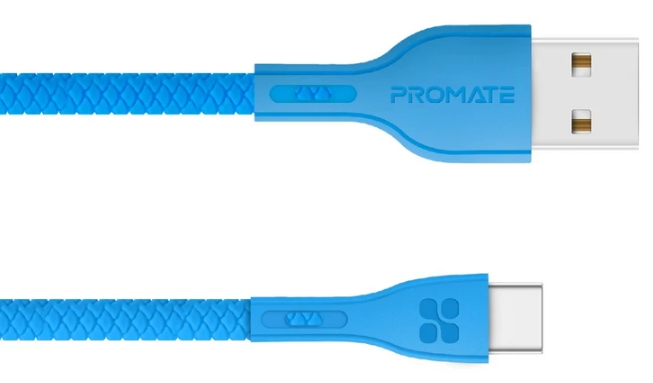 Cablu USB-A - USB Type-C Promate MicroCord-2 1.2 /1.2m /Albastru photo 2