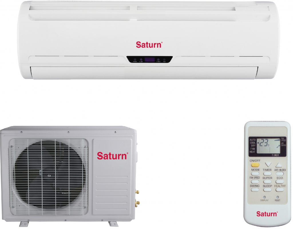 Aparat de aer conditionat Saturn CS-24VP 24000 BTU / 70 m2 / Standart / R410а / A photo 1 Aparat de aer conditionat Saturn CS-24VP 24000 BTU / 70 m2 / Standart / R410а / A photo 1