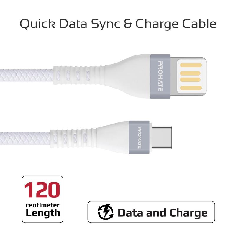 Кабель USB-A - USB Type-C Promate VigoRay-C White 1.2 /1.2м /Белый photo 2