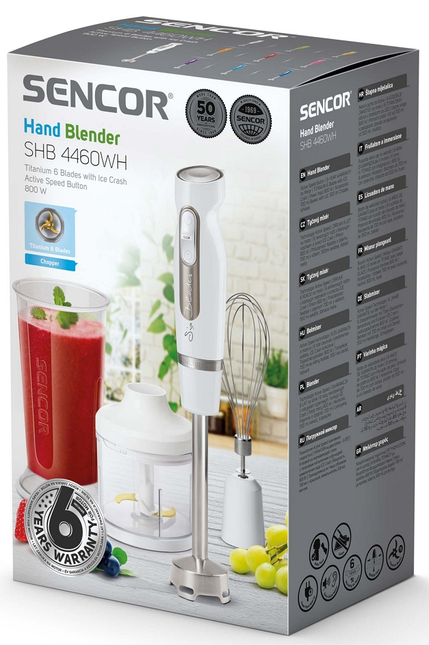 Blender Submersibil Sencor SHB 4460WH Alb / 21 viteze / 700 ml photo 3