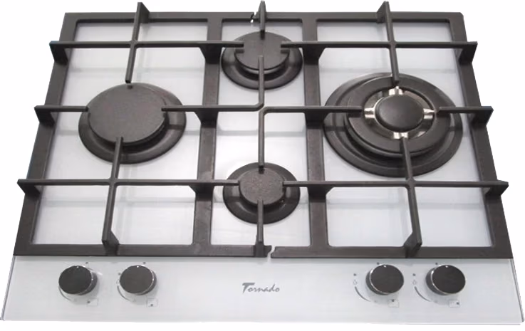 Встраиваемая  газовая панель Tornado TR4020HM ROMB WH Glass