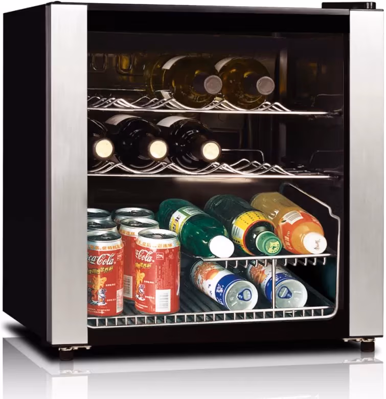 Frigider de vin Midea HS64WN, 16 sticle sticle, 49 cm, A, Negru