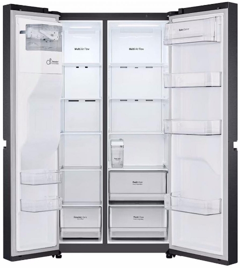 Frigider Side-by-Side LG GSLV31MCXM / 634 l / 179 cm / F / Negru photo 3