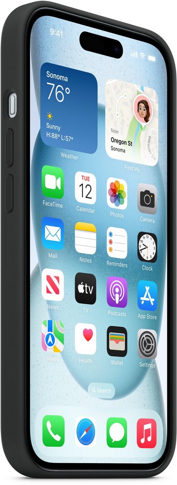 Husa Pentru smartphone Apple iPhone 15 Silicone Case Black (MT0J3ZM) Negru photo 2