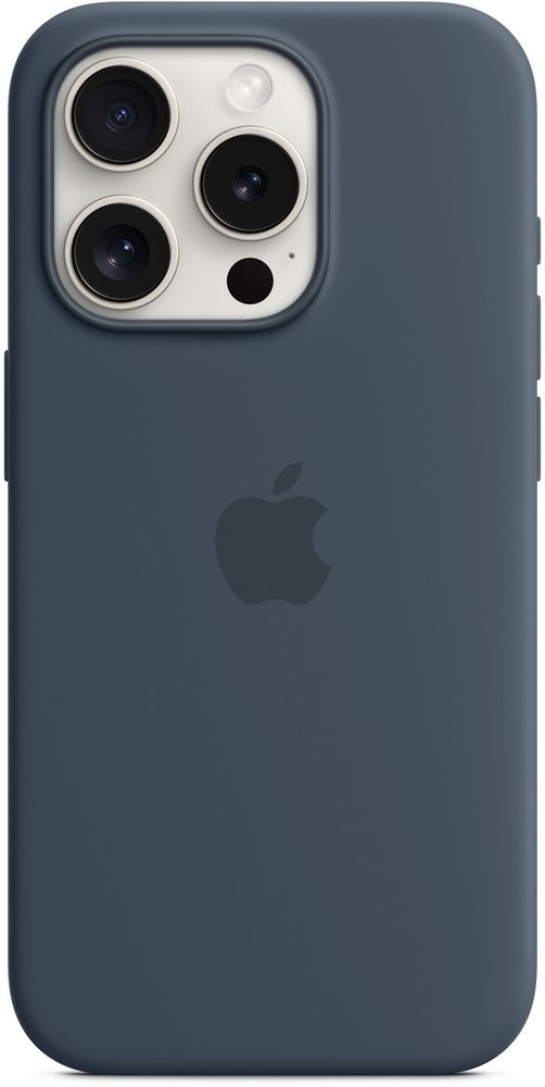 Чехол Apple iPhone 15 Pro Silicone Case Storm Blue (MT1D3ZM) photo Чехол Apple iPhone 15 Pro Silicone Case Storm Blue (MT1D3ZM) photo