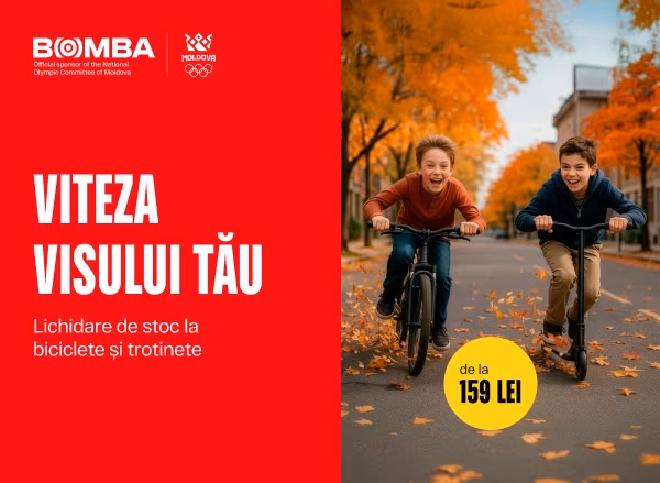 Biciclete și trotinete cu reduceri – lichidare finală Biciclete și trotinete cu reduceri – lichidare finală