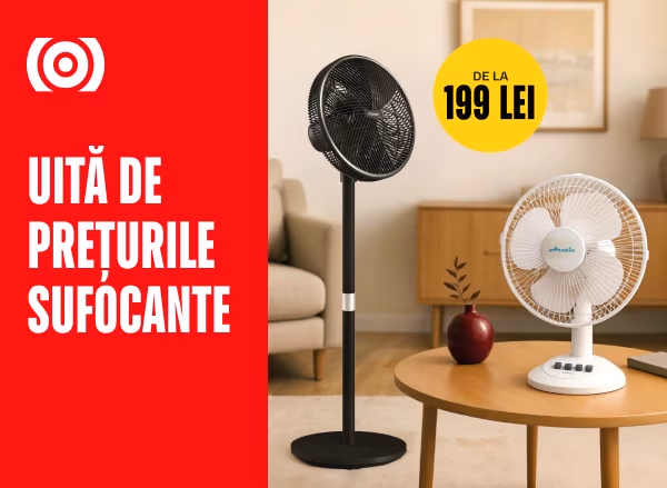 Răcoare la cel mai bun preț — ventilatoare de la 199 Lei Răcoare la cel mai bun preț — ventilatoare de la 199 Lei
