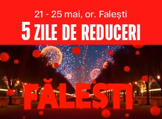 Festivalul reducerilor la Fălești cu ocazia Zilei Orașului! Festivalul reducerilor la Fălești cu ocazia Zilei Orașului!