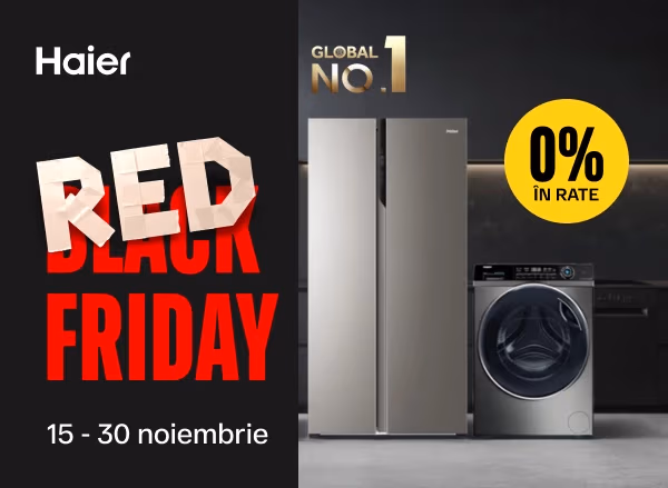 Confort premium cu Haier — alege electrocasnice preferate și plătește ușor în rate cu 0%