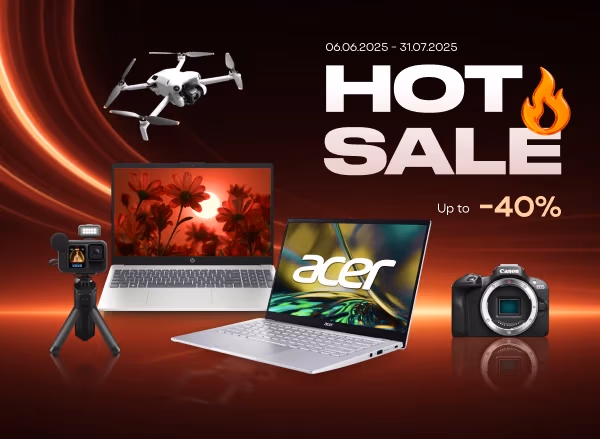 HOT SALE – до -40% на гаджеты, которые заряжают лето! HOT SALE – до -40% на гаджеты, которые заряжают лето!